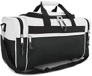 DALIX 21" Sports Duffle Bag Gym Travel Pack in White