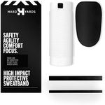 HARD YARDS - High Impact Protective Sweatband Set + Extra Guard - Arm Guard For Cricket/Hockey/Baseball/Lacrosse - Unisex - Flexible - Ultra lightweight - Breathable - Interchangeable Sweatband/Guards
