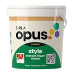 Birla Opus Style Perfect Start Primer, Superior Hiding Power, Easy Application, Peel Protection, Enhances Color Vibrancy 20 Litre - White