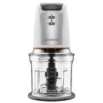 Kenwood Easy Chop Chopper, 0.5L Bowl, 2 Speeds, Quad Blade System, Anti-Slip Ring for Food Chopper Stability, 500W, CHP61.100WH, Dishwasher Safe, White