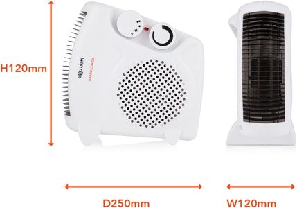 Warmlite Thermo Fan Heater 2000W – Portable Electric, White