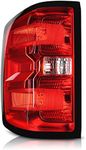 AUTOSAVER88 Left Tail Light Compatible with 2014-2018 Chevy Silverado 1500, 15-19 2500HD&3500HD, 15-19 GMC Sierra 3500 HD, Red Style Tail Brake Lamps Taillights Assembly - Left Driver Side