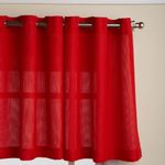 Lorraine Home Fashions Jackson 58-Inch x 24-Inch Tier Curtain Pair, Red