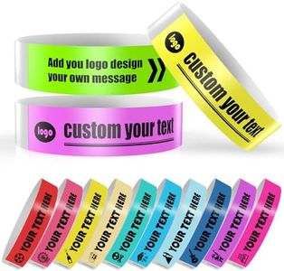 Coosttoom Custom Wrist Bands for Event, Custom Wristbands with Text Logo, Party Bracelets for Events, Personalized wristbands/Arm Bands Tyvek Paper Event Wristbands