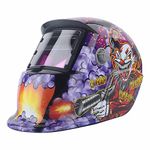 Aserell Welding Helmet Mask,Auto Darkening Welding Helmet Mask, Welders Arc Tig Solar Poweed Grinding Shield for Eye Face Protection,Electric Welding Helmet Welder (Joker Purple)