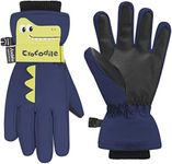 Andake Kids Gloves 4-9 Age Kids Winter Gloves Kids Snow Gloves Waterproof Gloves for Kids Mittens Girls Boys Children (Navy Blue-7-9Y)