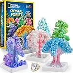 NATIONAL GEOGRAPHIC Craft Kits for Kids - Crystal Growing Kit, Grow 6 Crystal Trees in Just 6 Hours, Educational Craft Kit with Art Supplies, Geode Specimen & STEM Learning Guide