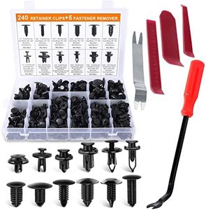 YaoFaFa 240PCS Remaches Plastico, Universales Grapas Coche 6 Tamaños Clips de Fijación para Coche Grapas Paneles de Puerta de Parachoques Fender con 5 Piezas Herramientas Desmontaje Coche