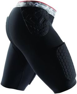 McDavid Hexpad Thudd Short with Hexpad Thigh Pads,Black,Large