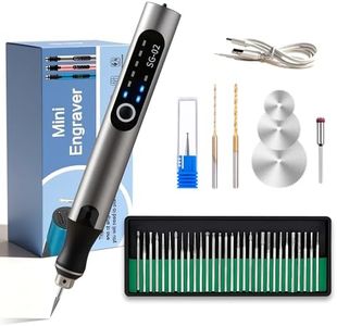 USB Rechargable Engraving Pen with 35bits,Mini Electric Engraver Etching Machines Cordless Rotary Tools Engraved Jewelry Stone Metal Plastic Wood Resin Model (Silver)