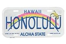 Gift House Honolulu License Plate