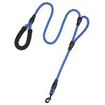 PLUTUS PET Strong Rope Dog lead 6ft Long with Two Padded Handles,Heavy Duty,Reflective Double Handle Training Dog Lead for Large Dogs or Medium Dogs,Dual Handles Leash(Navy Blue)