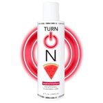 Turn On Watermelon Flavored Edible Sex Lube 8 Ounce Premium Personal Lubricant, Long Lasting Formula for Condom Safe Vegan Ph Balanced Hypoallergenic & Paraben Free Intimacy, Oral Lube for Men & Women