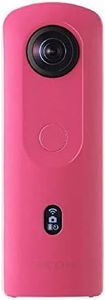 RICOH Theta SC2 Pink 360°Camera 4K Video with Image stabilization High Image Quality High-Speed Data Transfer Beautiful Portrait Shooting with face Detection Thin & Lightweight for iPhone, Android