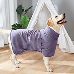 Zorela Dog Drying Coat, 400gsm Microfibre Dog Towel Robe Dog Drying Robe, Super Absorbent Dog Bathrobe Dog Robes for Drying Dogs, Fast Drying Dog Dressing Gown for Bath, Swim, Wet Walk