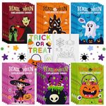 CHENRINDECO Halloween Coloring Books for Adults and Teens 24 PCS Halloween Goodie Bags Fillers Stuffer 4 Designs Coloring Books Featuring Vampires Witches Candy for Halloween Party Favors