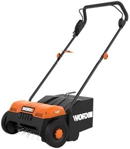 WORX WG850 12 Amp 14 Inch Corded Electric Dethatcher, Black