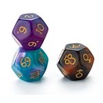 SmartDealsPro 3pcs Astrology Astrological Divination Zodiac Dice 12-Sided D12 for Constellation Tarot Cards Game Accessory (Color 4)