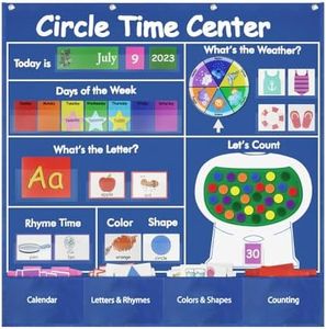 Circle Time Center Classroom Pocket Charts Teaching Pocket Chart Calendar Educational Pocket Chart Learning Shape Color Weather Classroom Pocket Chart