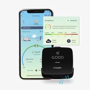 Waggle RV Pet Monitor - No Monthly Fees | Real-time Temperature, Humidity, GPS Geofence Alerts | 4G Multi Carrier | SMS, Email, App Alerts | RV Power Loss Alerts