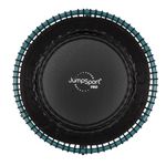 JumpSport 350 Pro Fitness FlexBounce Trampoline, Indoor Home Gym Cardio Workout Equipment with 4 Elastic Cords, 39 Inch, Teal and Black