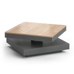 Vicco Coffee table Elias, Anthracite/Gold power oak, 70 x 34 cm