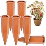 Juvale 6-Pack Self Watering Planter Insert Spikes - Slow Release Terracotta Spikes for Outdoor Plants