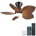 Kviflon 30 Inch Ceiling Fans with L