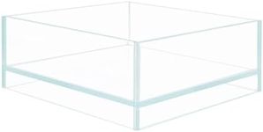 HIRO Aquatics Nano Tall Rimless Aquarium Low Iron Frameless Fish Tank, Extra Clear with Floating Air Style, for Aquariums or Terrariums (No Lid Included, 0.5 GAL 7.9X7.9X3.1 in (20X20X8cm))