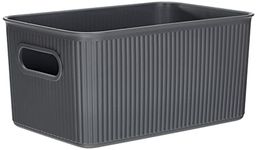 Tatay Storage Box Baobab, 5L Capacity, Polypropylene, BPA free, Anthracite Grey. Measures 18.1 x 27.2 x 13 cm