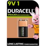 Duracell Rechargeable 9V 170 mAh MiMH Batteries-Pack of 1