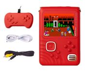 Retro Handheld Game Console with 1000 Classical Games-3.5 Inches Screen Portable Video Game Consoles (red)