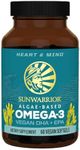 Sunwarrior Vegan Omega 3 DHA & EPA Supplement Algal Oil Preferred Alternative to Fish Oil Supports Brain Eye Joint & Heart Health (60 Count)