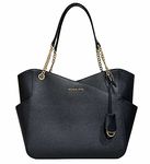 Michael Kors Jet Set Travel Large Top Zip Chain Tote Black Saffiano Leather�35F1GTVT3L-001