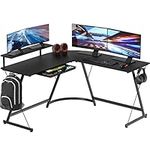 SHW Gaming L-Shaped Computer Desk w