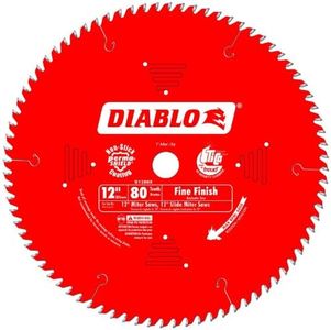 Diablo Freud D1280X 12-Inch 80 Tooth ATB Crosscutting Saw Blade with 1-Inch Arbor