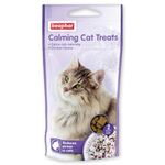 Beaphar - Herbal Calming Cat Treats - Helps Reduce Stress & Problem Behaviour - Delicious Meaty Treats - Contains the Natural Herb Valerian, Hop Flowers, & Melissa - 35g Resealable Bag