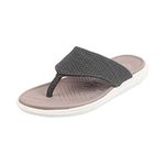 Mochi Women Grey Synthetic Leather Flat Casual Slipper UK/7 EU/40 (32-1764)