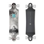 MINORITY Downhill Maple Longboard Skateboard | 40-inch Drop Trough Deck | Made for Cruising Ride (Alps)