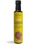 Organic Flax Seed Oil (Cold Pressed) by Sun & Seed - 250ml - Made from 100% Organic Flax Seeds - Great Source of Omega-3 - Vegan Friendly - Pure & Refined