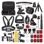 NEEWER 50 in 1 Action Camera Accessory Kit Compatible with GoPro Hero 12 11 10 9 DJI OSMO 4 3 2 Insta360 X3 X2 GO 3 SJCAM DBPOWER AKASO, and more