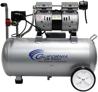 California Air Tools 8010 1.0 HP Ultra Quiet and Oil-Free Air Compressor, 8 Gallon Steel Tank, Lightweight with Wheels, 60 dBA Noise Level