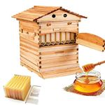 Auto Flow Hive Beehive Kit with Flow Frame & Honey Spout, Cabin Style Flowhive Beehive Starter Kit for Backyard Beekeeping 24"×22"×30"