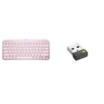 Logitech MX Keys Mini Minimalist Wireless Keyboard + Logitech Bolt USB Receiver (Compact)