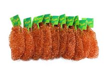 YETHAN Copper Scouring Pad, Scrubbing Scour Pads 10 Pcs/Pack, Pure Copper, 13g / Pc