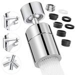 Kitchen Tap Spray Head, 360° Swivel Spout Kitchen Sink Tap, Tap Faucet Attachment Spray with 2 Functions Modes, Replacement Tap Aerator Sprayer Accessories, Universal Tap Adapter Attachment