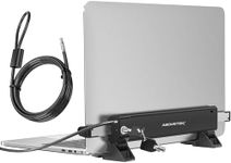 AboveTEK MacBook & Surface Laptop Locking Station with Combo Lock Cable, Anti Theft Folding Security Laptop Desk Mount, Adjustable & Portable, Fits 12"-16" Laptops/Notebooks, Black