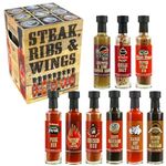 Kimm & Miller BBQ Sauce Gift Set with 9 Authentic Louisiana Steak Sauces, BBQ Rubs, BBQ Marinades & More - Fun BBQ Gifts & Cooking Gifts for Men & Women