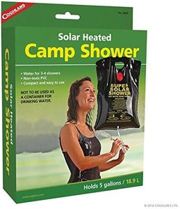 Coghlan's Solar Heated Camp Shower, 5-Gallon, Black