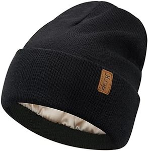 Donna Invernale Raso Foderato Berretto Cappello Termici Maglia Cappelli Berretti con Fodera in Seta per Moto Bici Sci
